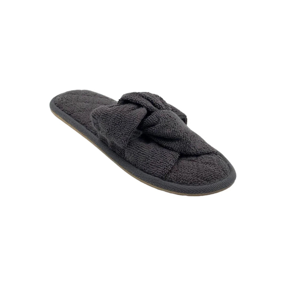 Barefoot Dreams TowelTerry Sandal Slipper Carbon -